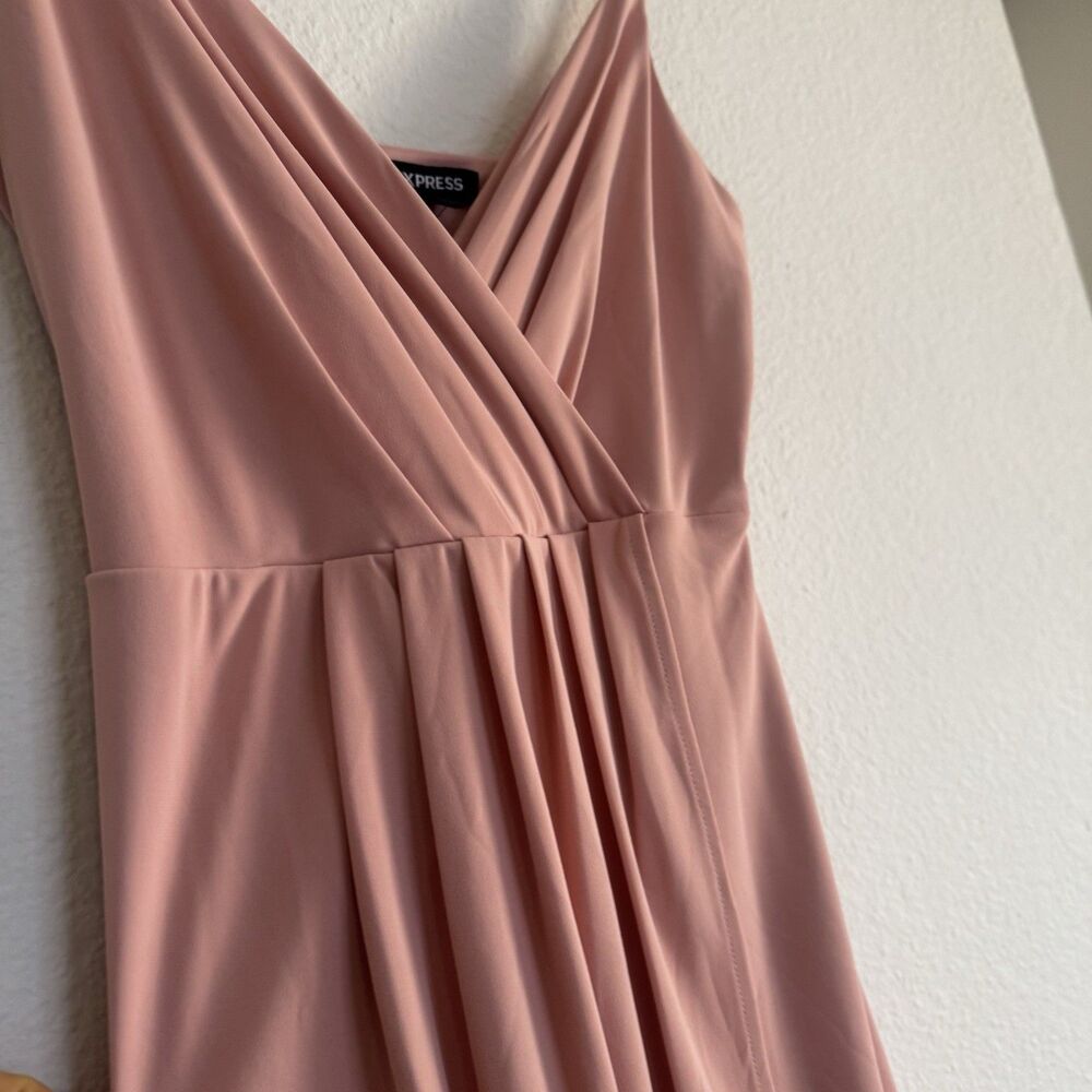 NWT Express Maxi Slip Dress 2 Light Pink Wedding Guest Y2K Fairy Prom Vacation - Picture 9 of 16